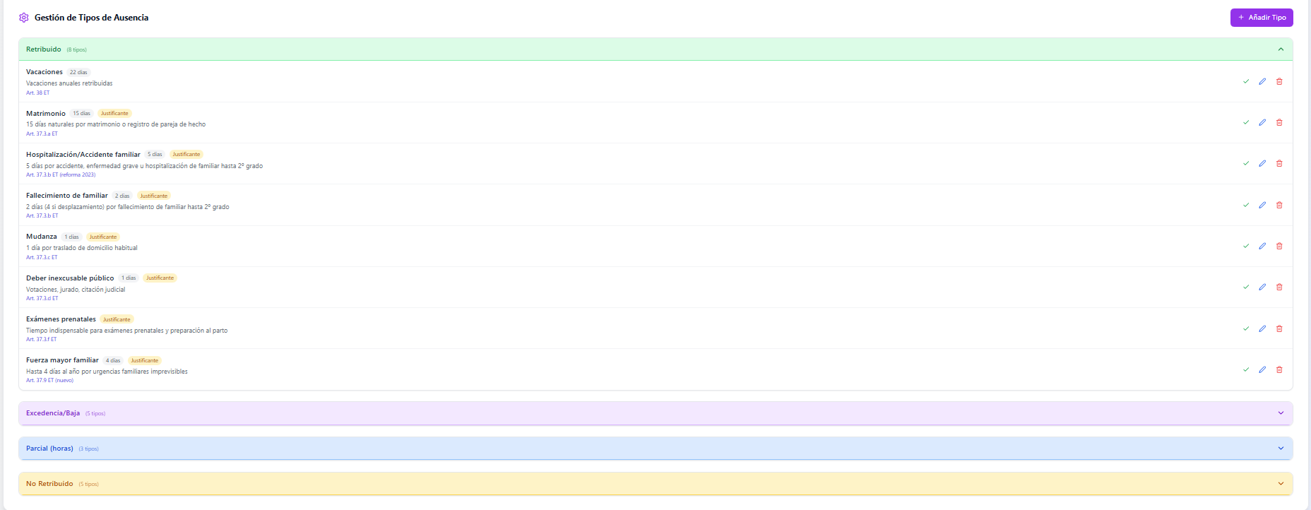 Portal de gestión de ausencias Induly